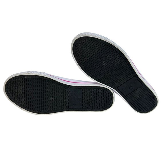 Airwalk Floral Canvas Shoes Girls Size 2 White Pink Sneakers - Picture 9 of 10